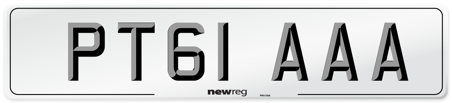 PT61 AAA Number Plate from New Reg